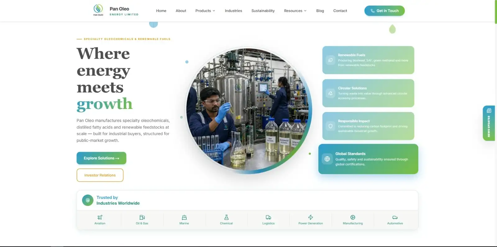 Panolio - Energy Limited Website Portfolio