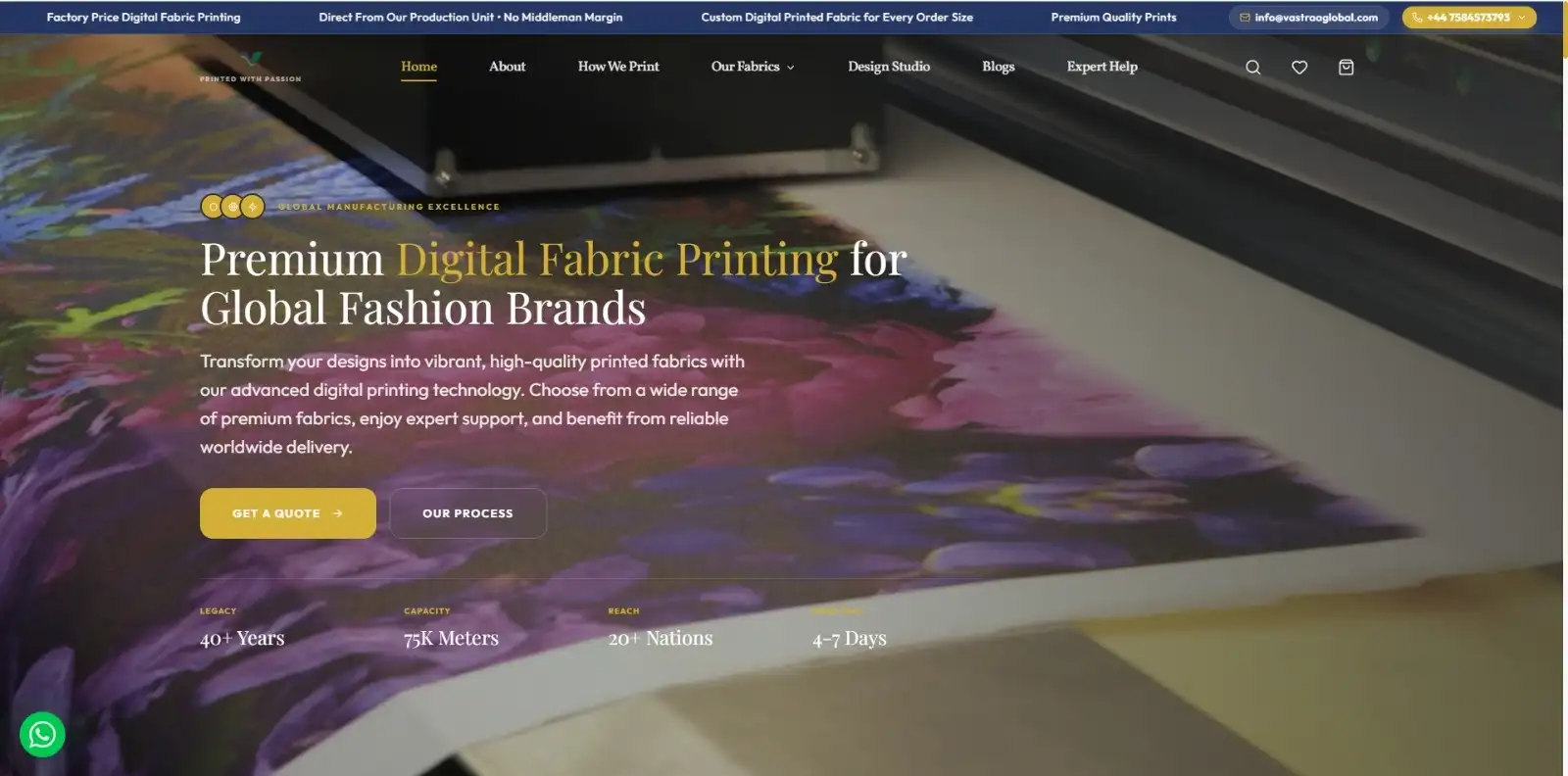 Vastraa - Clothing & Fashion Website Portfolio